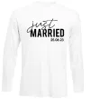 Лонгслів Just married with date Білий фото