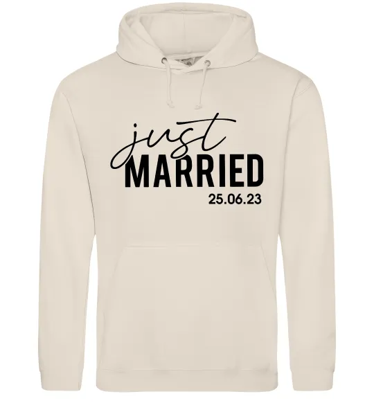 Чоловіча толстовка (худі) Just married with date Таш фото
