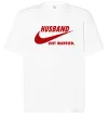 Футболка Оверсайз Husband just married Білий фото