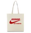 Эко-сумка Husband just married Бежевый фото