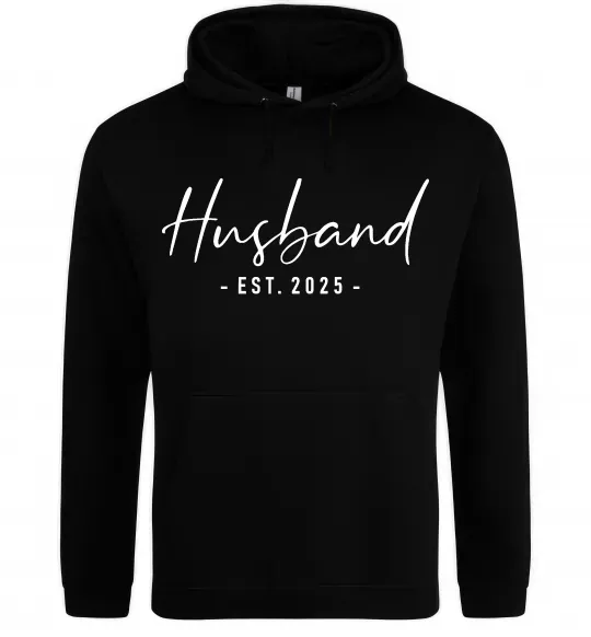 Чоловіча толстовка (худі) Husband est Чорний фото