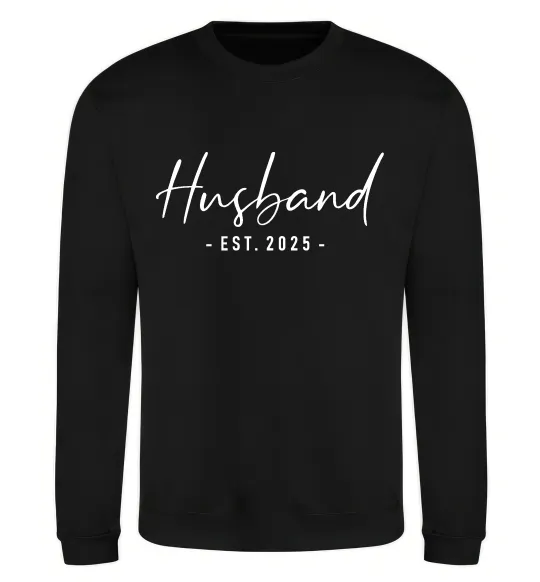 Світшот Husband est Чорний фото