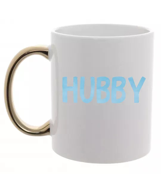 Чашка с цветной ручкой Hubby Золото фото