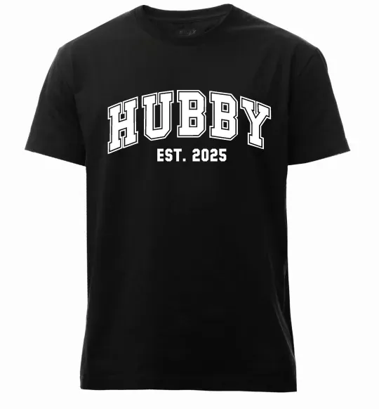 Чоловіча преміум футболка Hubby est Чорний фото