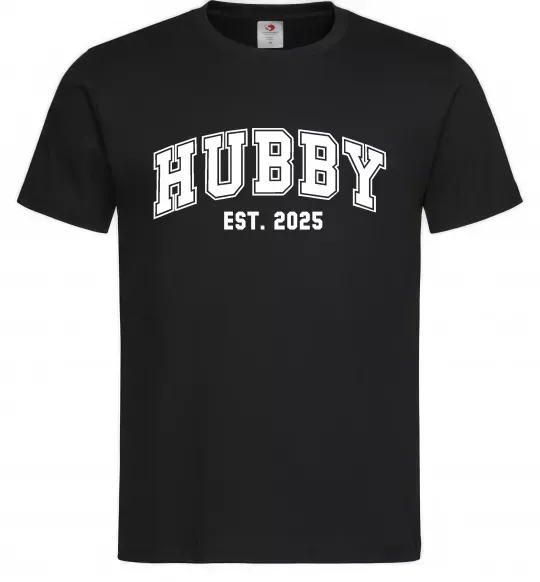 Мужская футболка Hubby est Черный фото