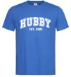 Мужская футболка Hubby est Ярко-синий фото