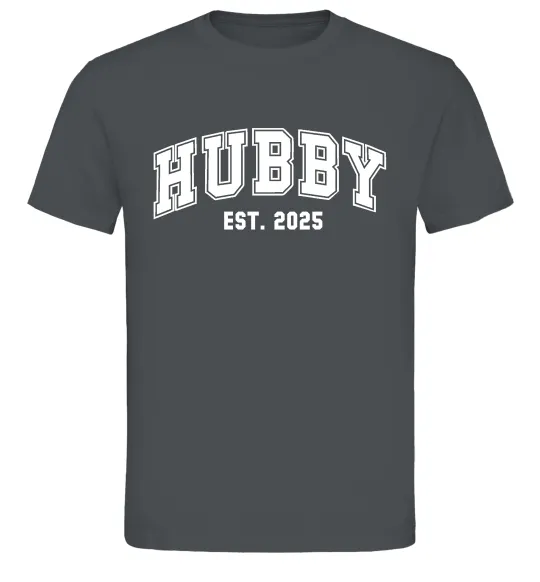 Мужская футболка Hubby est Графит фото
