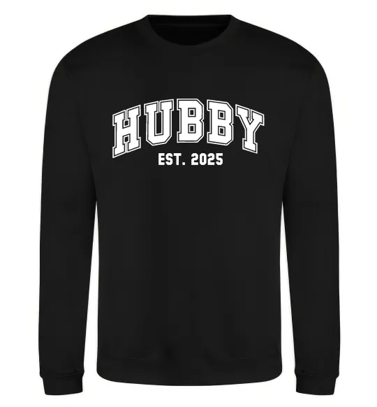 Свитшот Hubby est Черный фото