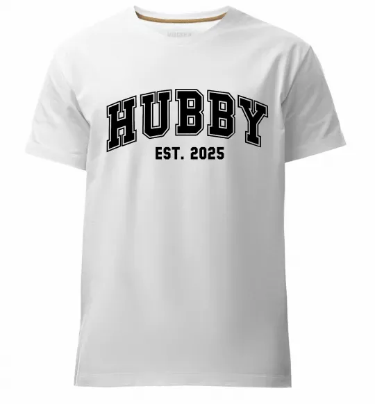 Чоловіча преміум футболка Hubby est Білий фото