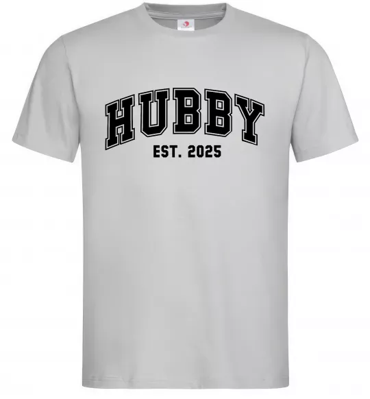 Мужская футболка Hubby est Серый фото