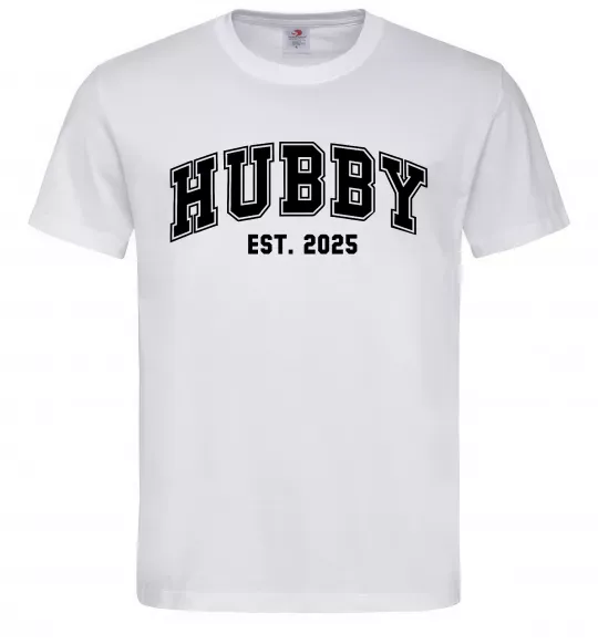 Мужская футболка Hubby est Белый фото