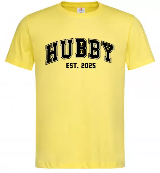 Мужская футболка Hubby est Лимонный фото