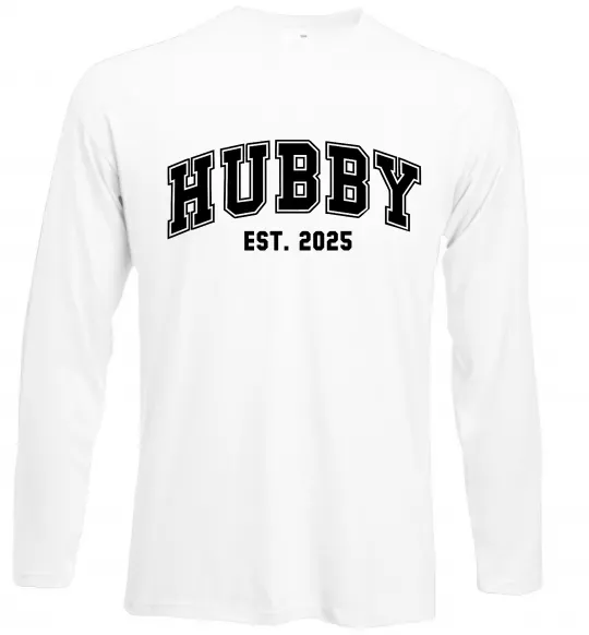 Лонгслив Hubby est Белый фото