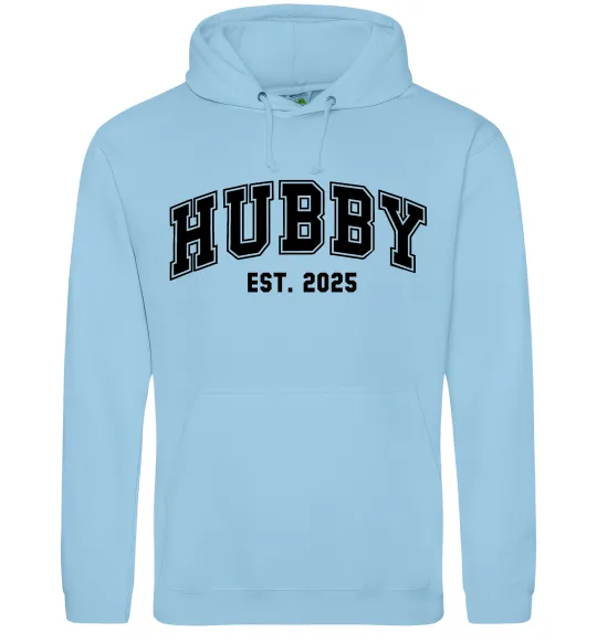 Мужская толстовка (худи) Hubby est Голубой фото