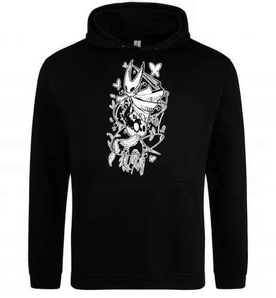 Мужская толстовка (худи) Hollow knight Черный фото