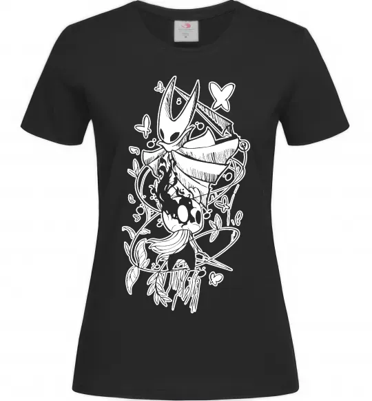 Жіноча футболка Hollow knight Чорний фото