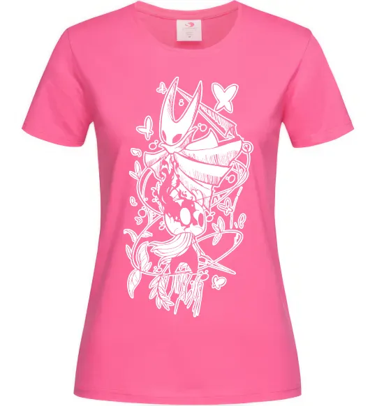 Жіноча футболка Hollow knight Яскраво-рожевий фото