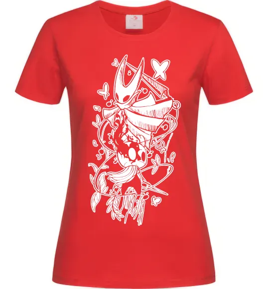 Жіноча футболка Hollow knight Червоний фото