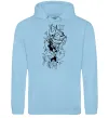 Мужская толстовка (худи) Hollow knight Голубой фото