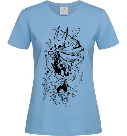 Жіноча футболка Hollow knight Блакитний фото