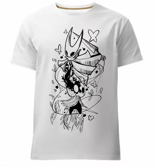 Мужская премиум футболка Hollow knight Белый фото