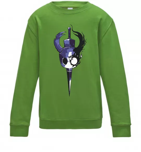 Детский Свитшот Hollow knight меч Лаймовый фото
