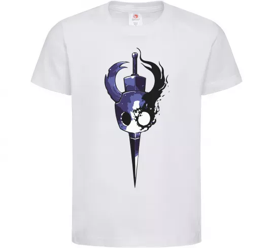Детская футболка Hollow knight меч Белый фото