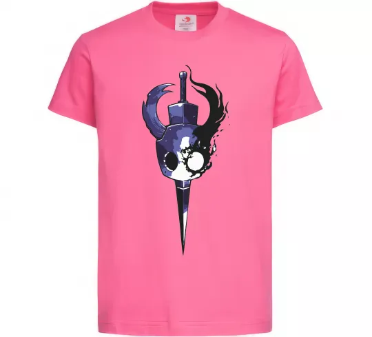 Детская футболка Hollow knight меч Ярко-розовый фото