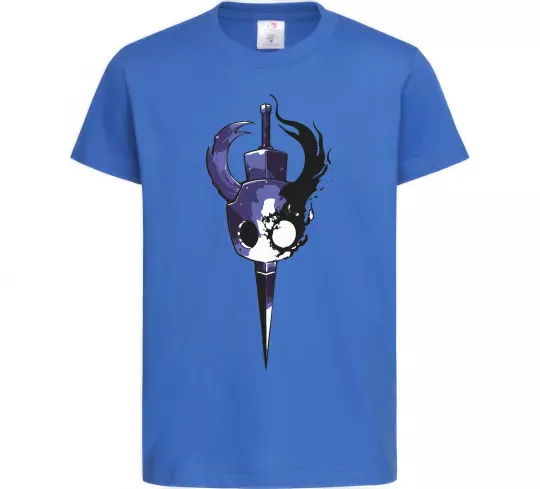 Детская футболка Hollow knight меч Ярко-синий фото