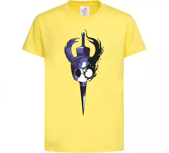 Детская футболка Hollow knight меч Лимонный фото