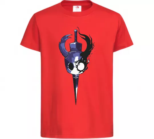 Детская футболка Hollow knight меч Красный фото