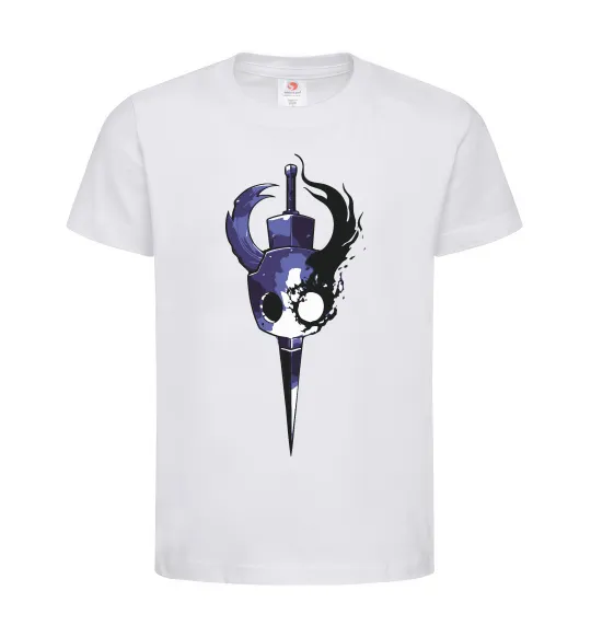 Детская футболка Hollow knight меч Белый фото