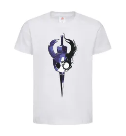 Детская футболка Hollow knight меч Белый фото