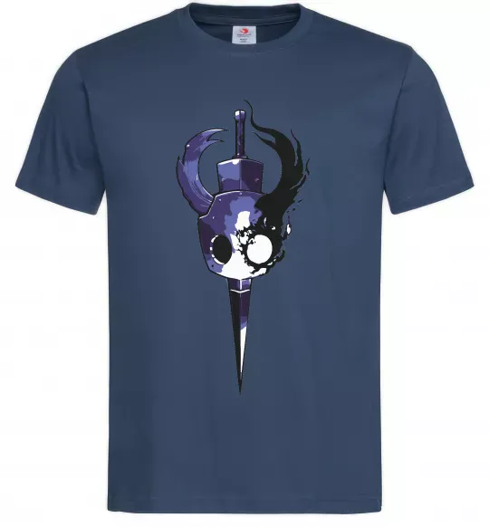Мужская футболка Hollow knight меч Темно-синий фото