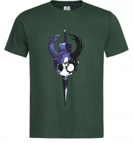 Мужская футболка Hollow knight меч Темно-зеленый фото
