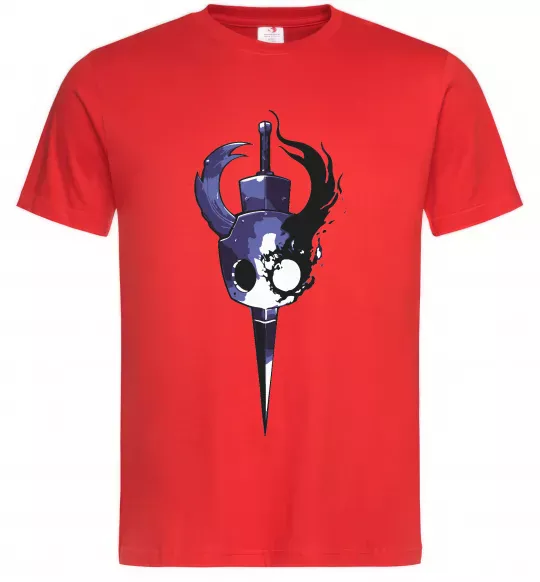 Мужская футболка Hollow knight меч Красный фото