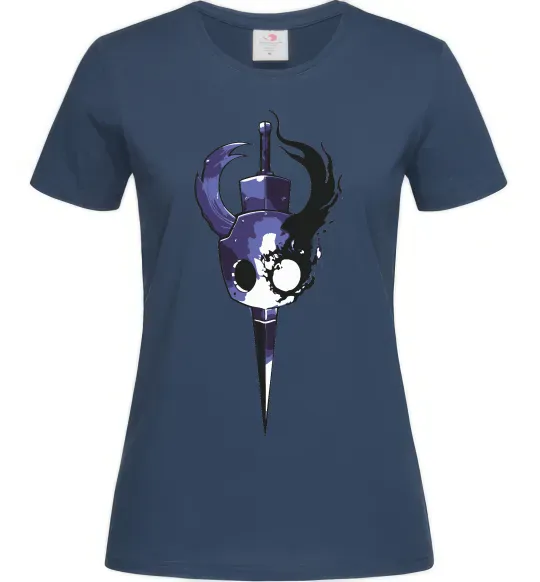 Жіноча футболка Hollow knight меч Темно-синій фото