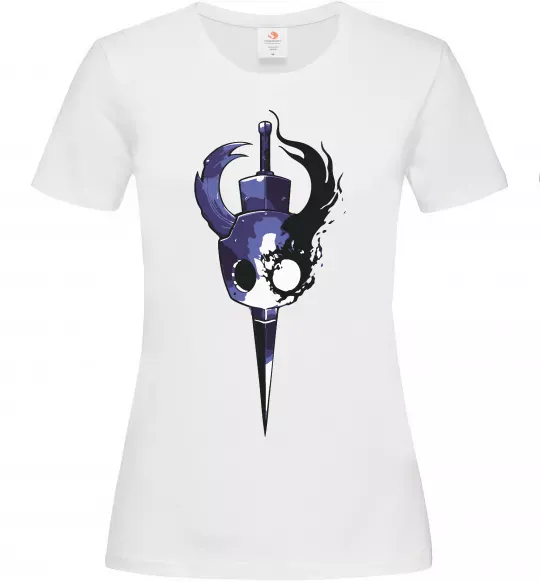 Жіноча футболка Hollow knight меч Білий фото