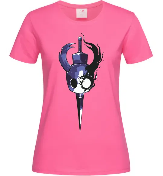 Жіноча футболка Hollow knight меч Яскраво-рожевий фото