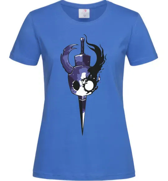 Жіноча футболка Hollow knight меч Яскраво-синій фото