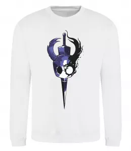Свитшот Hollow knight меч Белый фото