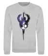 Свитшот Hollow knight меч Серый меланж фото