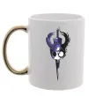 Чашка с цветной ручкой Hollow knight меч Золото фото