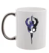 Чашка с цветной ручкой Hollow knight меч Серебро фото