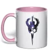 Чашка с цветной ручкой Hollow knight меч Нежно розовый фото