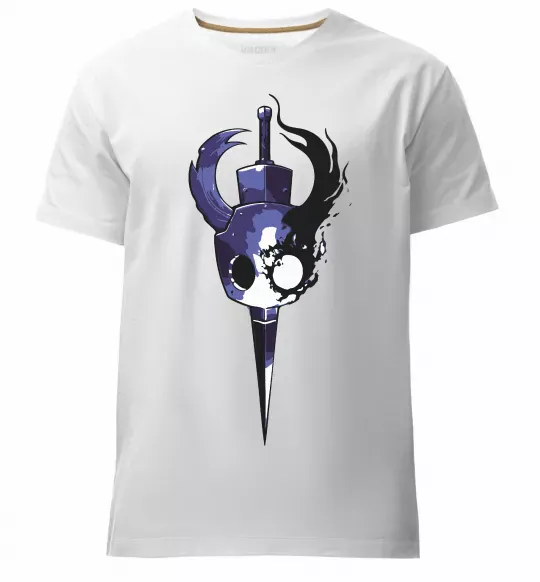 Мужская премиум футболка Hollow knight меч Белый фото