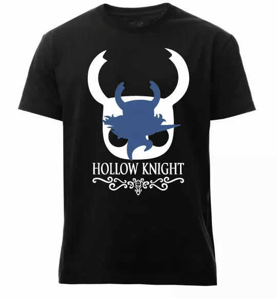 Мужская премиум футболка Hollow knight лицар Черный фото