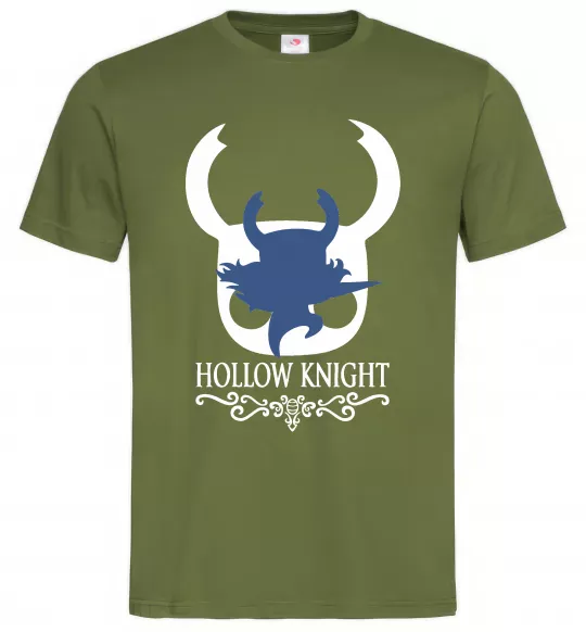 Мужская футболка Hollow knight лицар Оливковый фото
