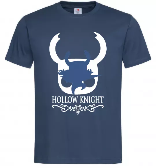 Мужская футболка Hollow knight лицар Темно-синий фото