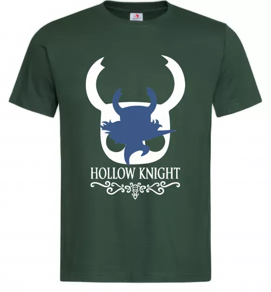 Мужская футболка Hollow knight лицар Темно-зеленый фото